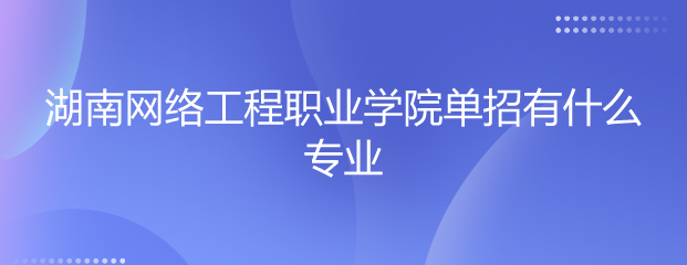 湖南網絡工程職業學院單招專業解讀 聚焦網絡工程設計，培育數字時代技術人才
